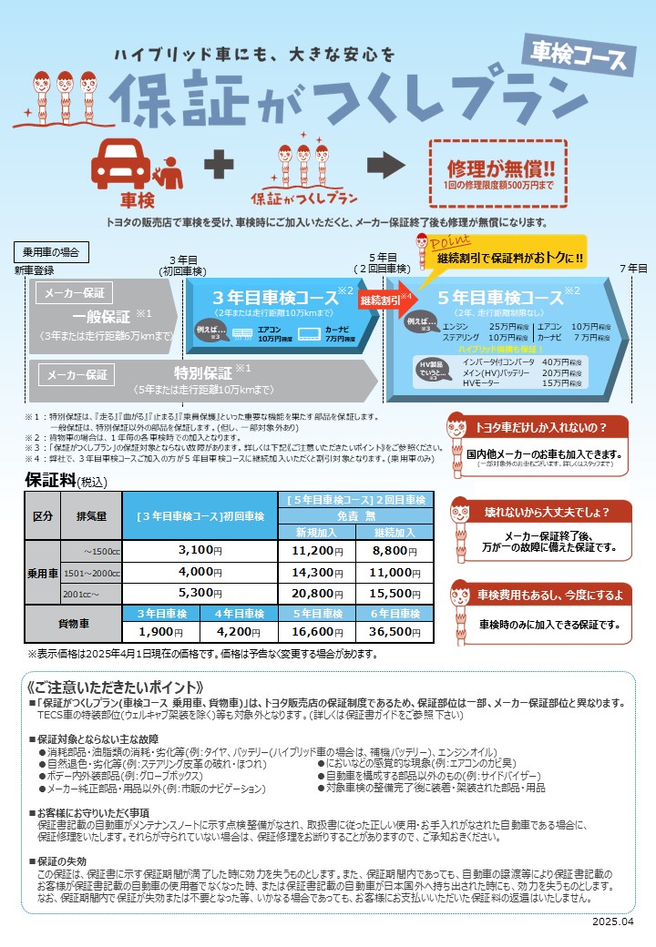 保証がつくしプラン | ネッツトヨタ仙台