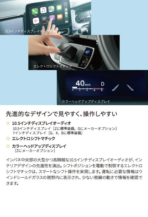 先進的なデザインで見やすく、操作しやすい